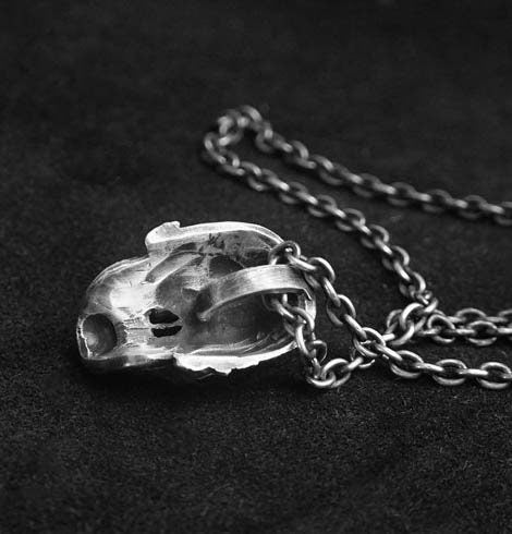 Gothic Necklaces - Vintage Punk Pendants - Zombie Silver Necklaces - Stunning Jewelry - Human Skull Jewelry - Handmade Rings