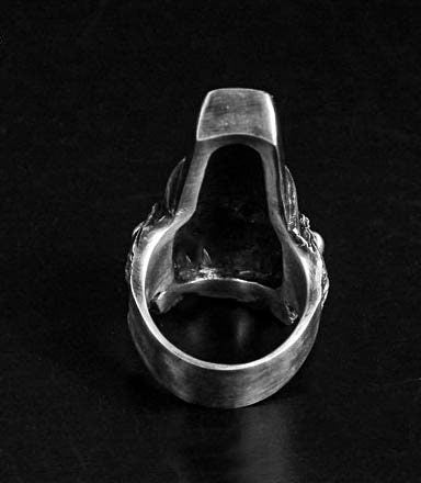 Handmade Ring - Black Impermanence Ring - 925 Sterling Silver Death Ring - Ghost Face Jewelry
