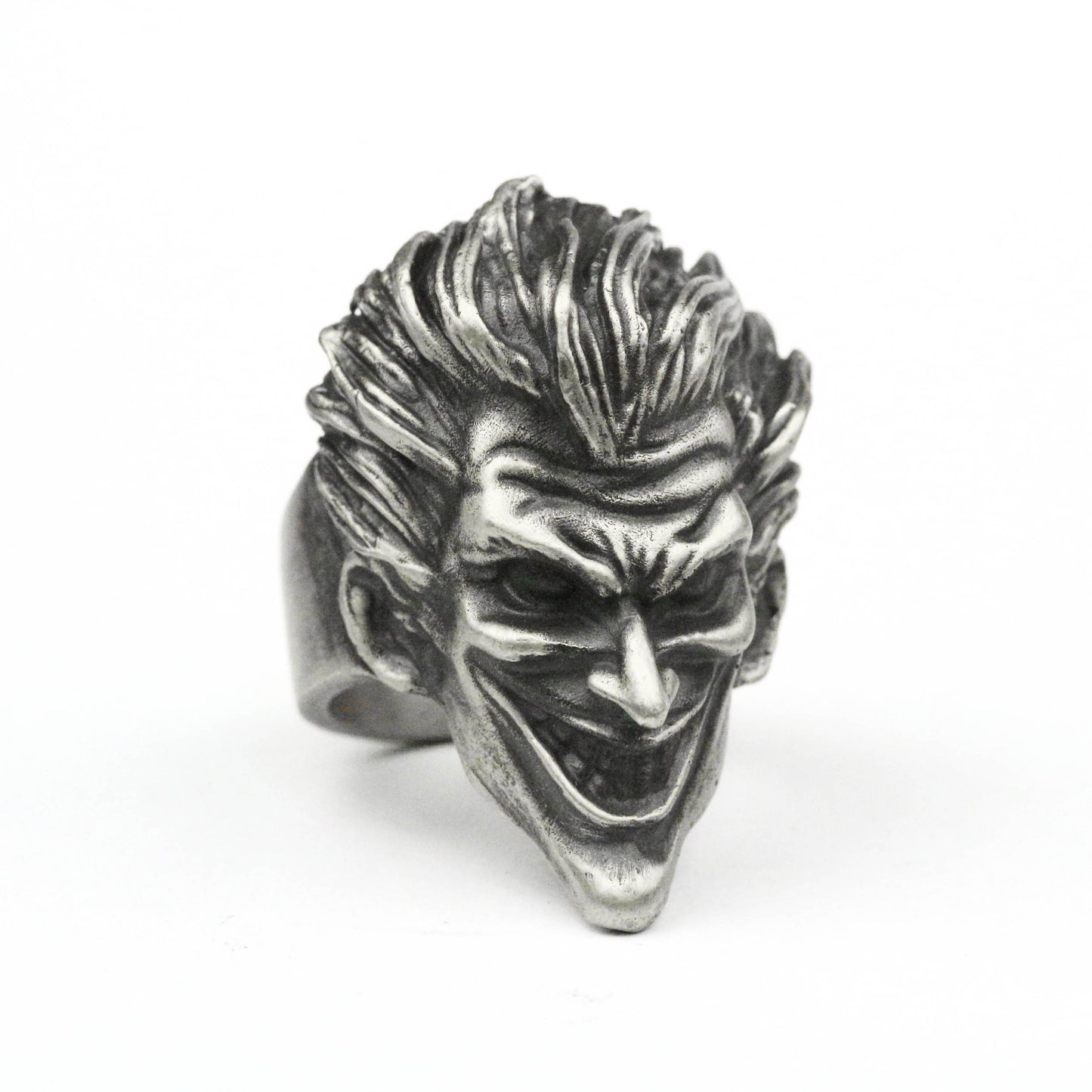 Brass Trickster Character Ring - Steampunk Circus Inspired Artisan Jewelry