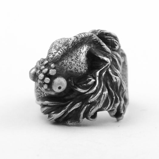 925 silver Big Eye Goldfish Ring Japanese Carp Koi Fish Tattoos, Unique Wedding Band Rings, koi ring fish ring,Gift for Fisherman