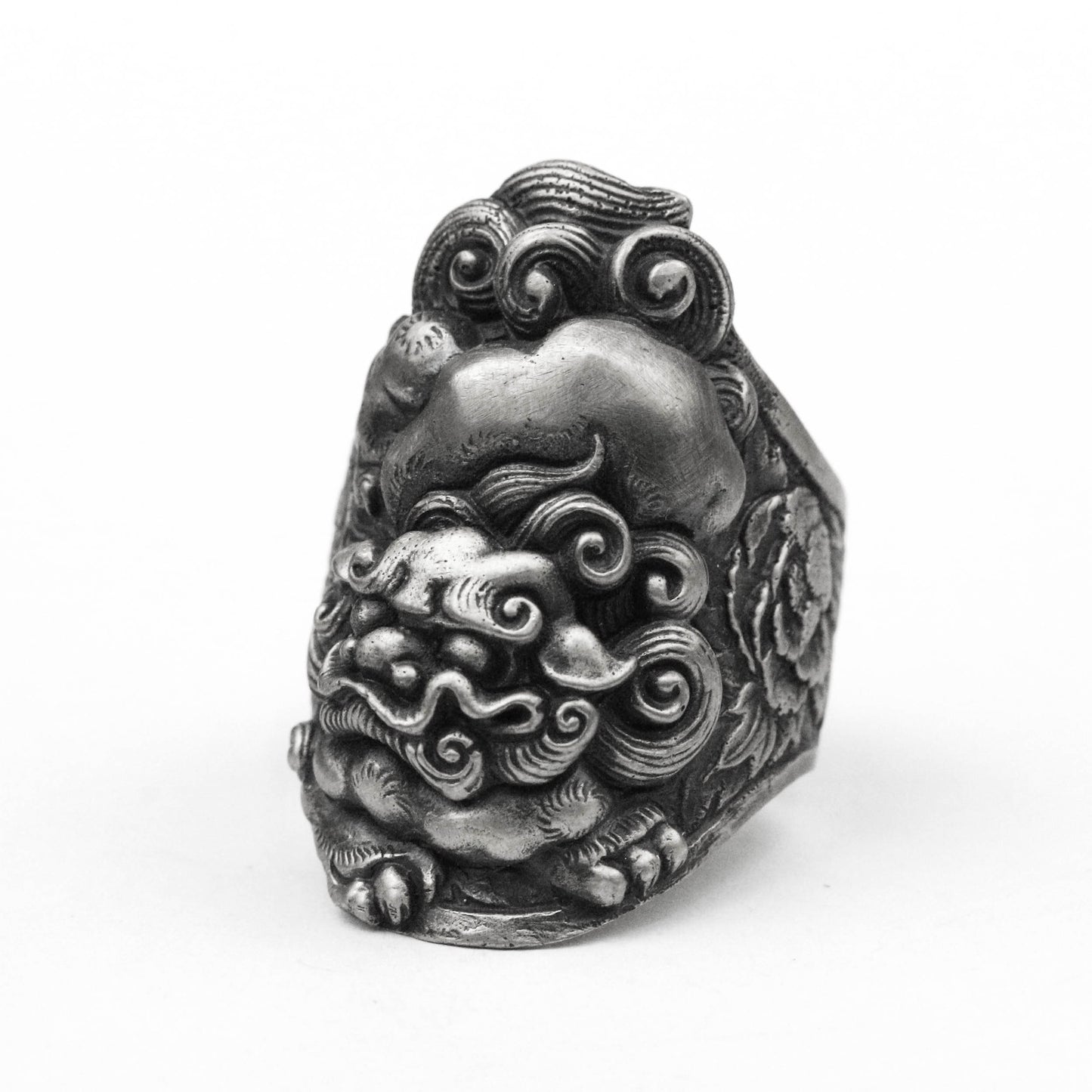 925 silver holy lion ring,traditional lion vintage totem ring, patron saint beast ring,Lion King fights for Hegemony Courage Ring