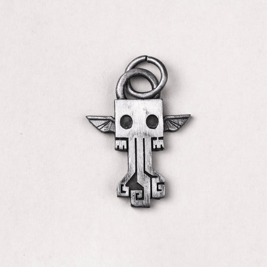 Cthulhu Pendant, Cruise Totem Necklace, Octopus Pendant, Cthulhu Keychain, Cthulhu Brass 925 Silver Handmade Jewelry