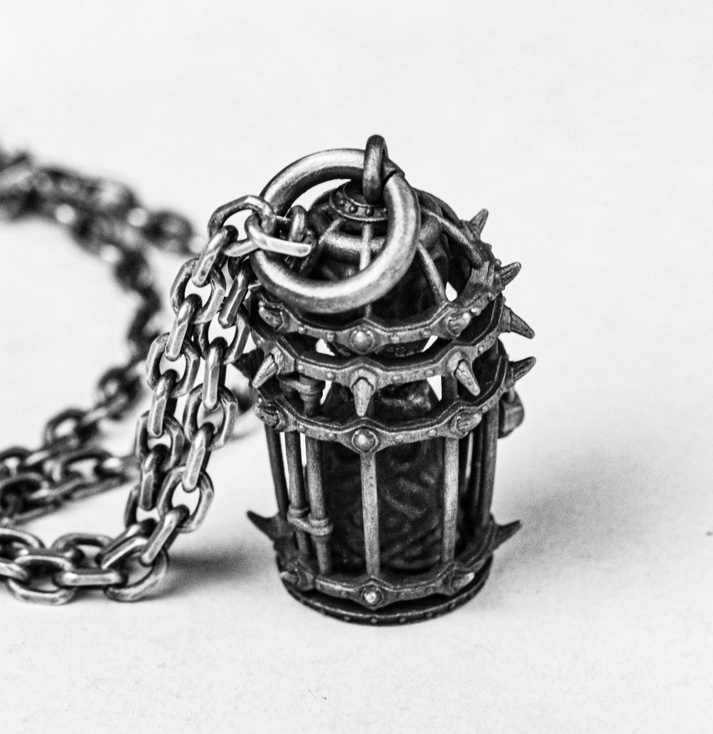 Cage Necklace Pendant - New Design Pendant - Unisex Gift - Sterling Silver Handmade Necklace - Delicate Pendant - Locket