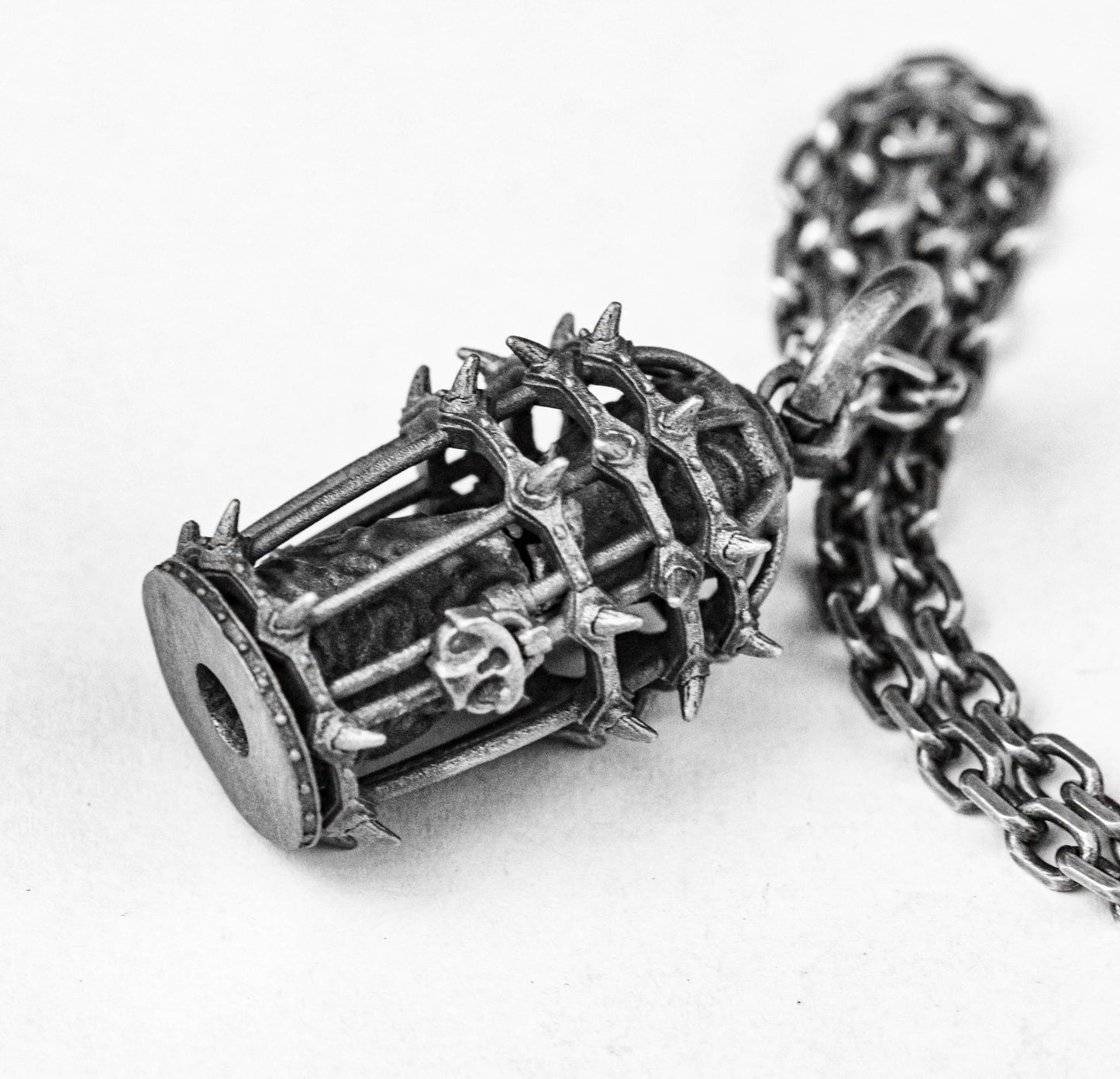 Cage Necklace Pendant - New Design Pendant - Unisex Gift - Sterling Silver Handmade Necklace - Delicate Pendant - Locket
