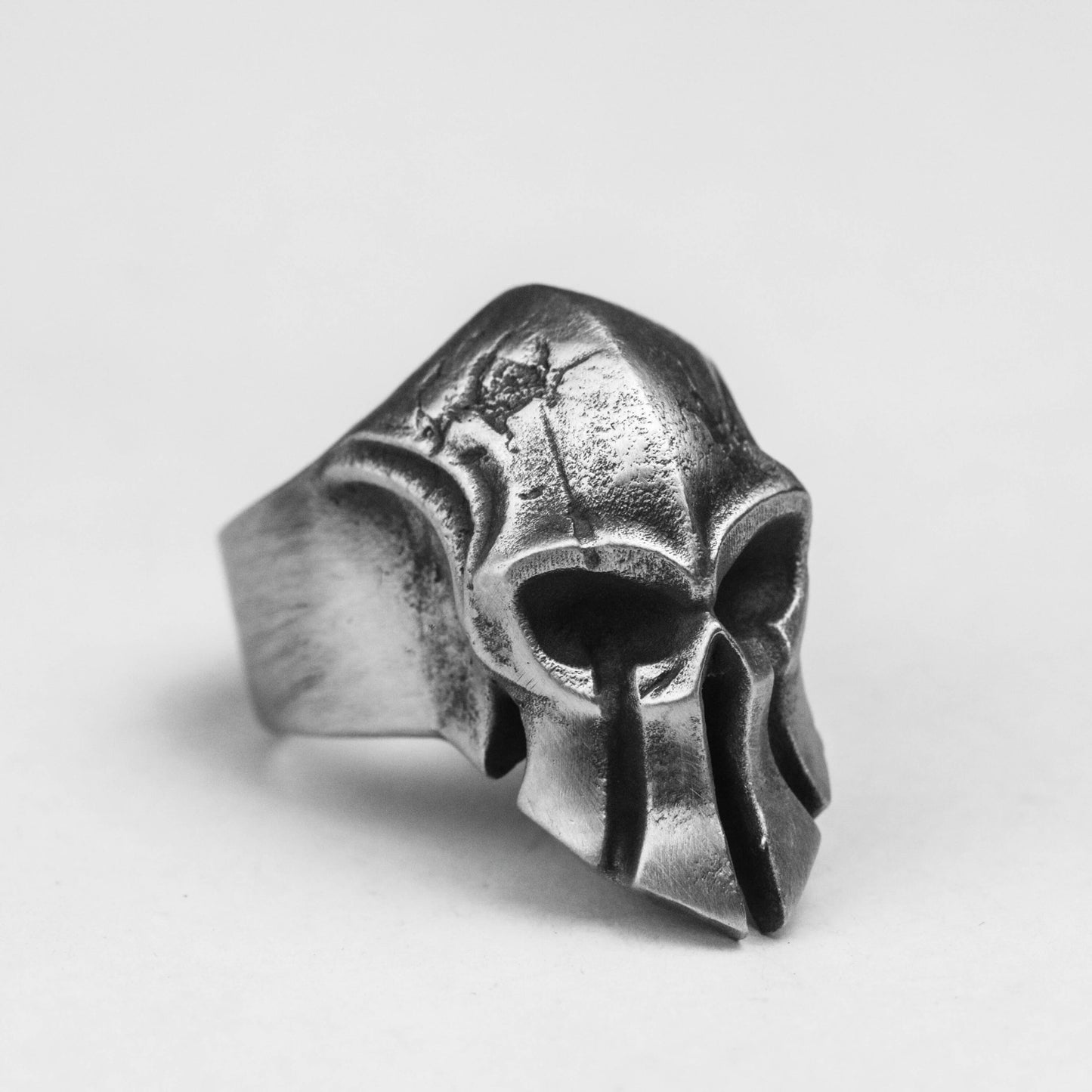 925 silver Spartan Ring Spartan Helmet Men's Ring Steel Helmet Ring Jewelry Brass craftsmen make jewelry