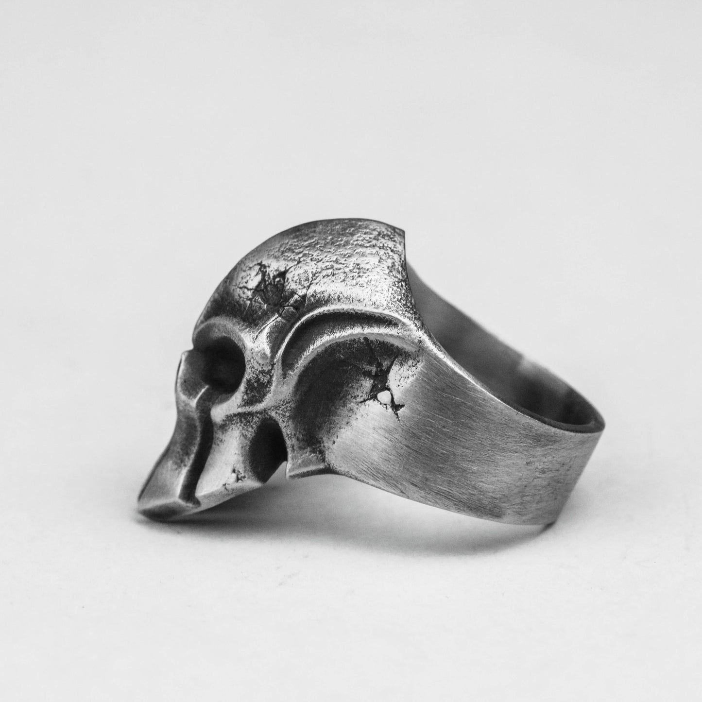 925 silver Spartan Ring Spartan Helmet Men's Ring Steel Helmet Ring Jewelry Brass craftsmen make jewelry