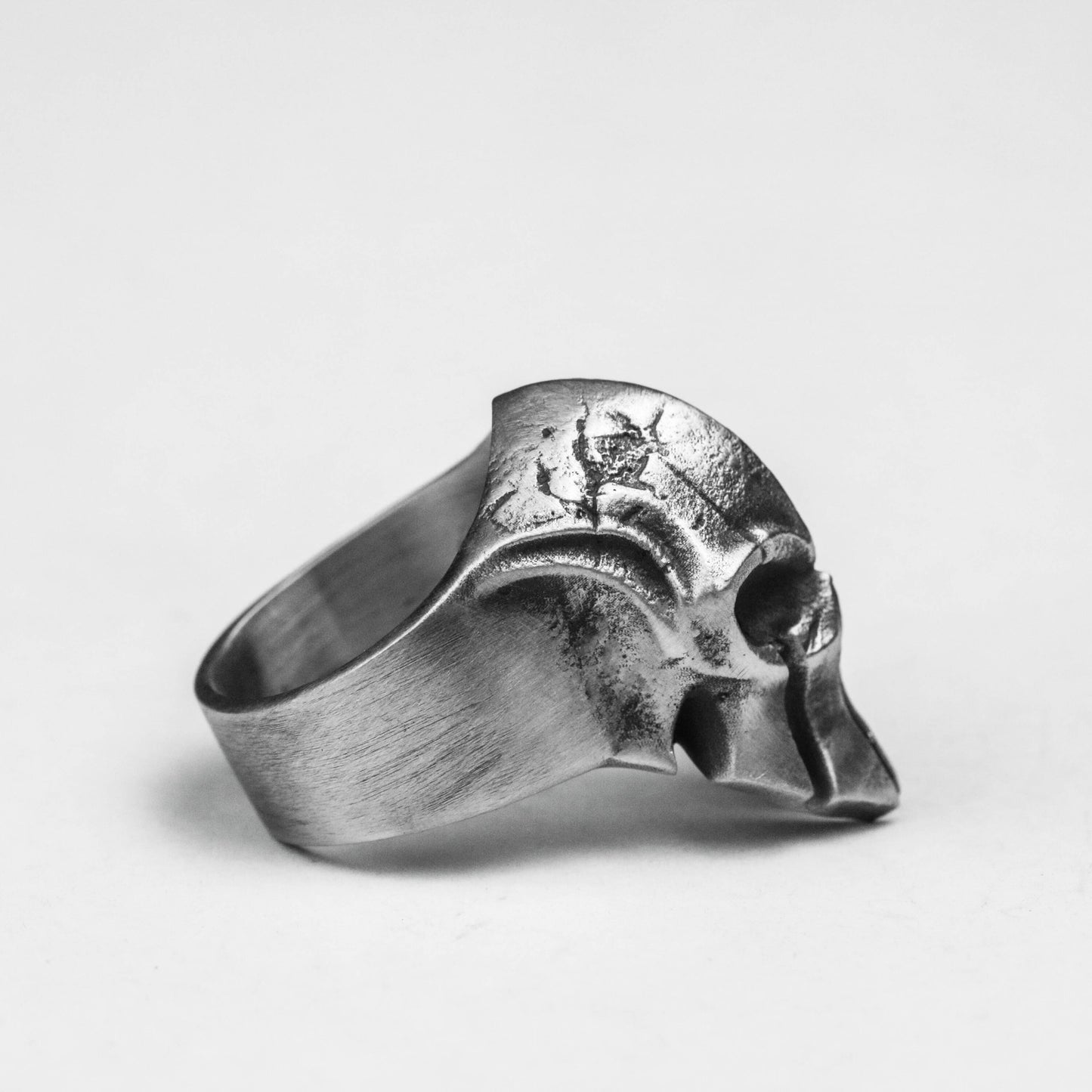 925 silver Spartan Ring Spartan Helmet Men's Ring Steel Helmet Ring Jewelry Brass craftsmen make jewelry