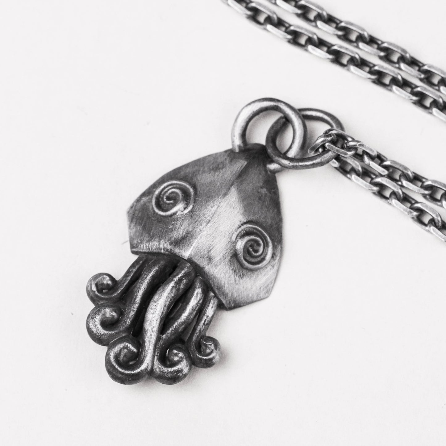 Cthulhu Pendant 925 Silver Octopus Necklace, Brass Craftsman Making Jewelry