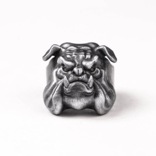 Bully Dog Ring Pet Ring Brass 925 silver handmade custom jewelry