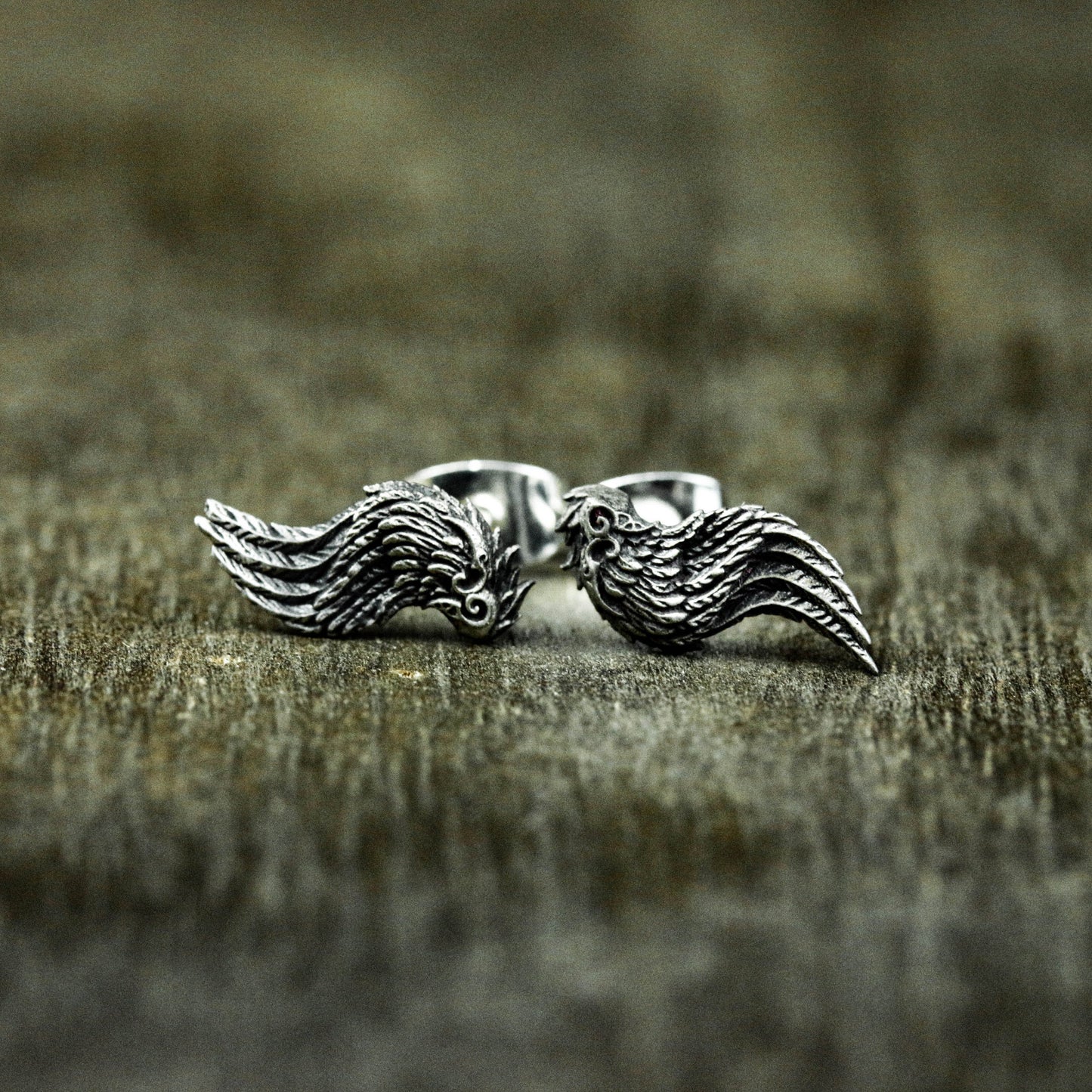 Angel wing earrings, silver earrings, angel wing earrings, wing earrings, gift for him - handmade