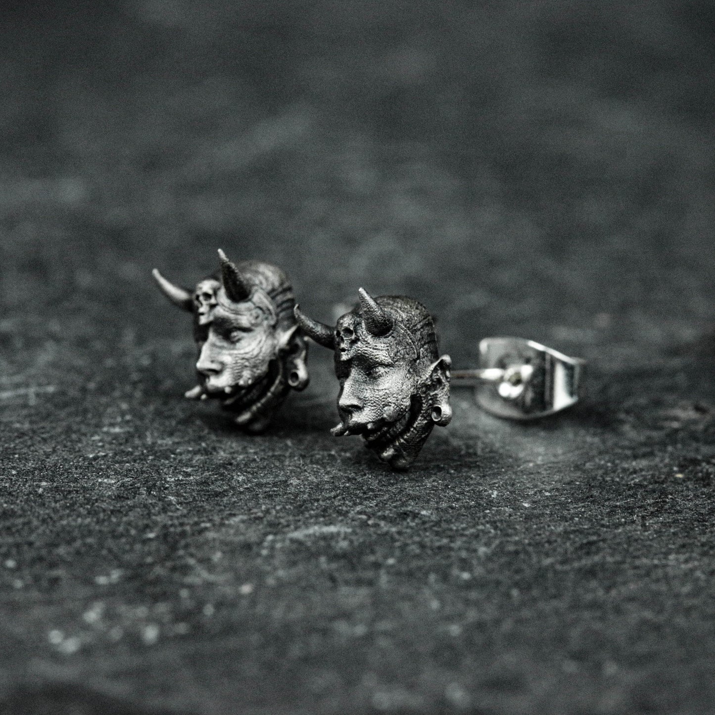 Witch earrings, female face earrings, face earrings, skull earrings, gifts for him - handmade.