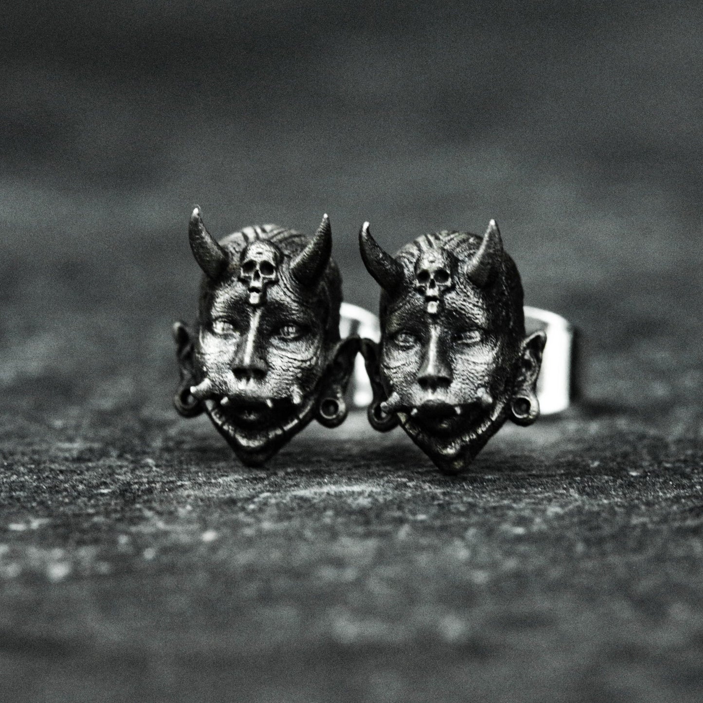 Witch earrings, female face earrings, face earrings, skull earrings, gifts for him - handmade.