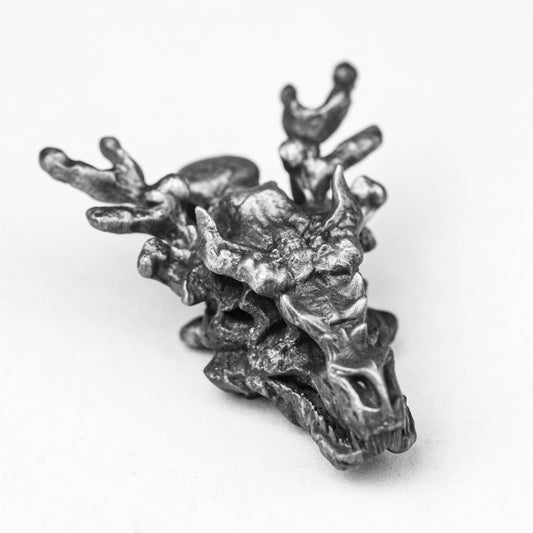 Artisan-Crafted 925 Silver Flame Dragon Necklace - Epic Series Style Men's Statement Jewelry