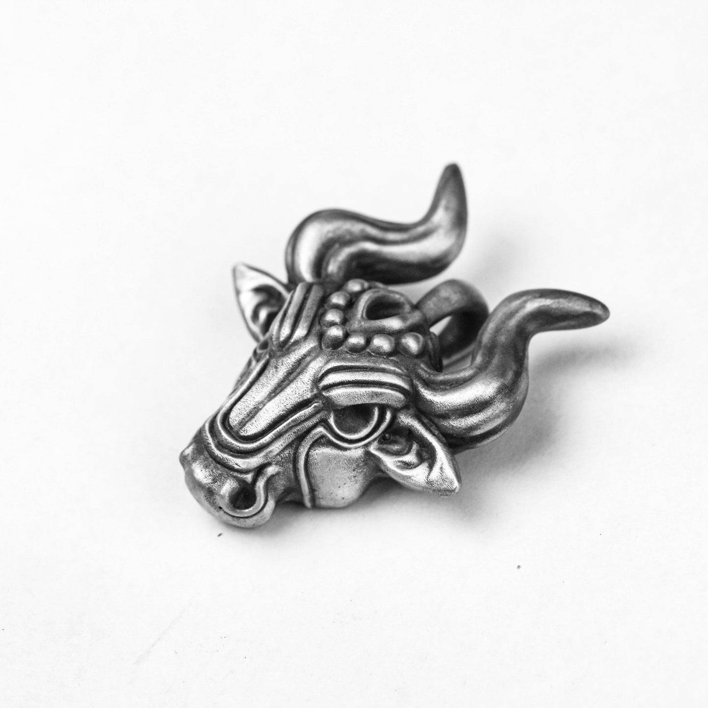 925 silver bull head pendant, oxidized taurus necklace, men's jewelry, bull head pendant, animal lover jewelry, gift for him