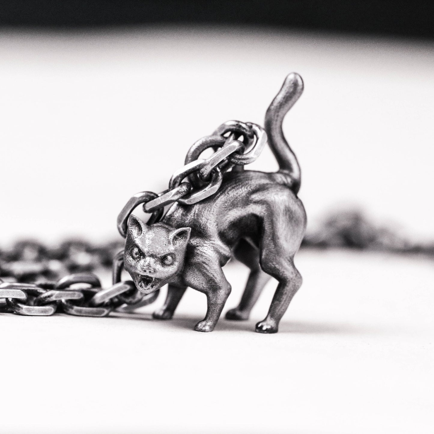 925 silver furious cat pendant, fried cat pendant,Vintage Silver Cat Pendant, Grumpy Cat, Cartoon Cat.
