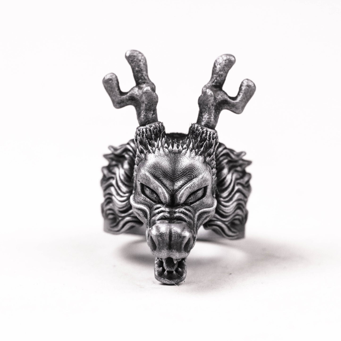 925 silver Dragon Head Ring Divine animal unicorn ring, dragon's son handmade silver ring, silver animal dragon tribe ring gift.