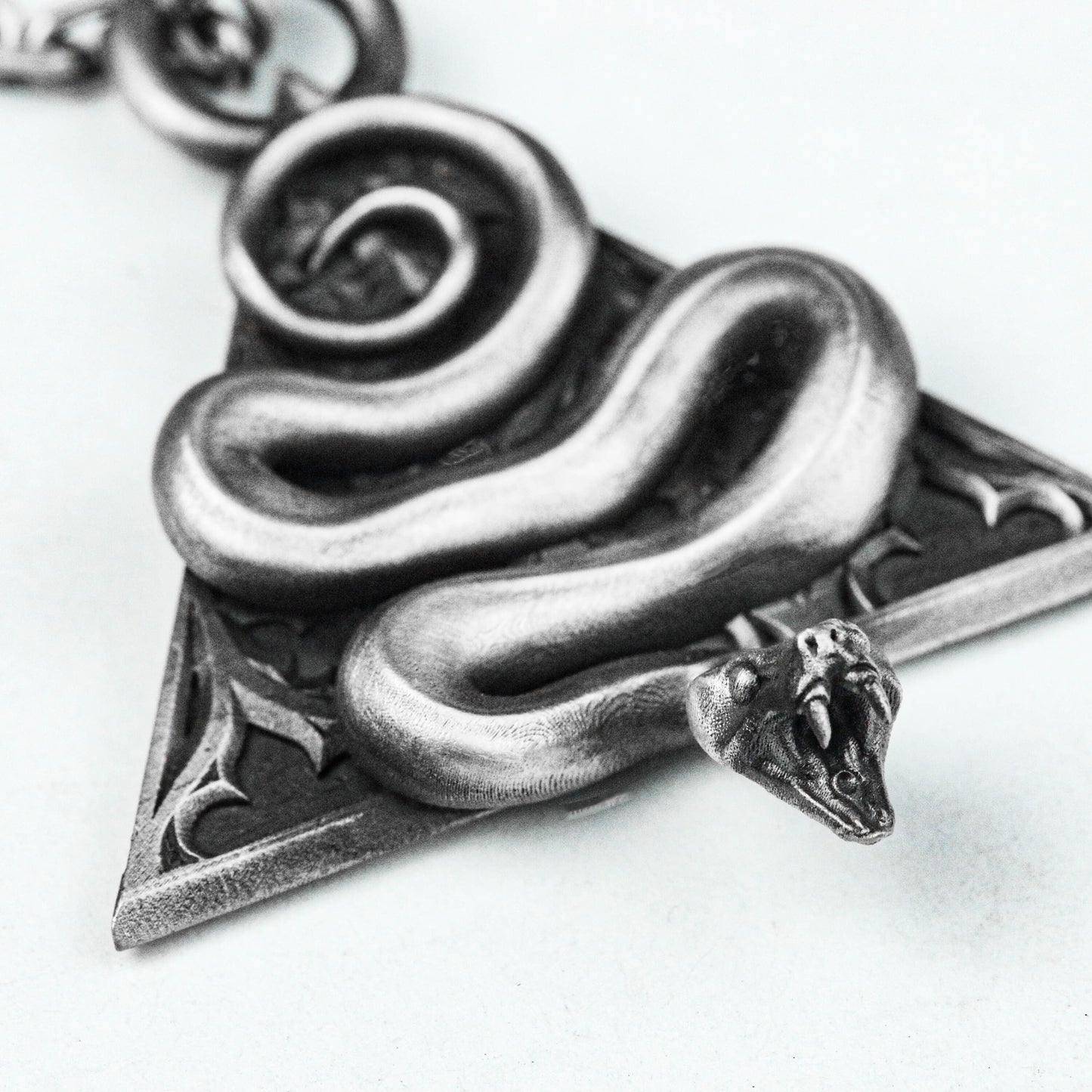 Silver Snake Necklaces - Beautiful Snake Pendants - Chain Necklaces - Snake Necklaces - Wildlife Pendants - Men's Accessories.