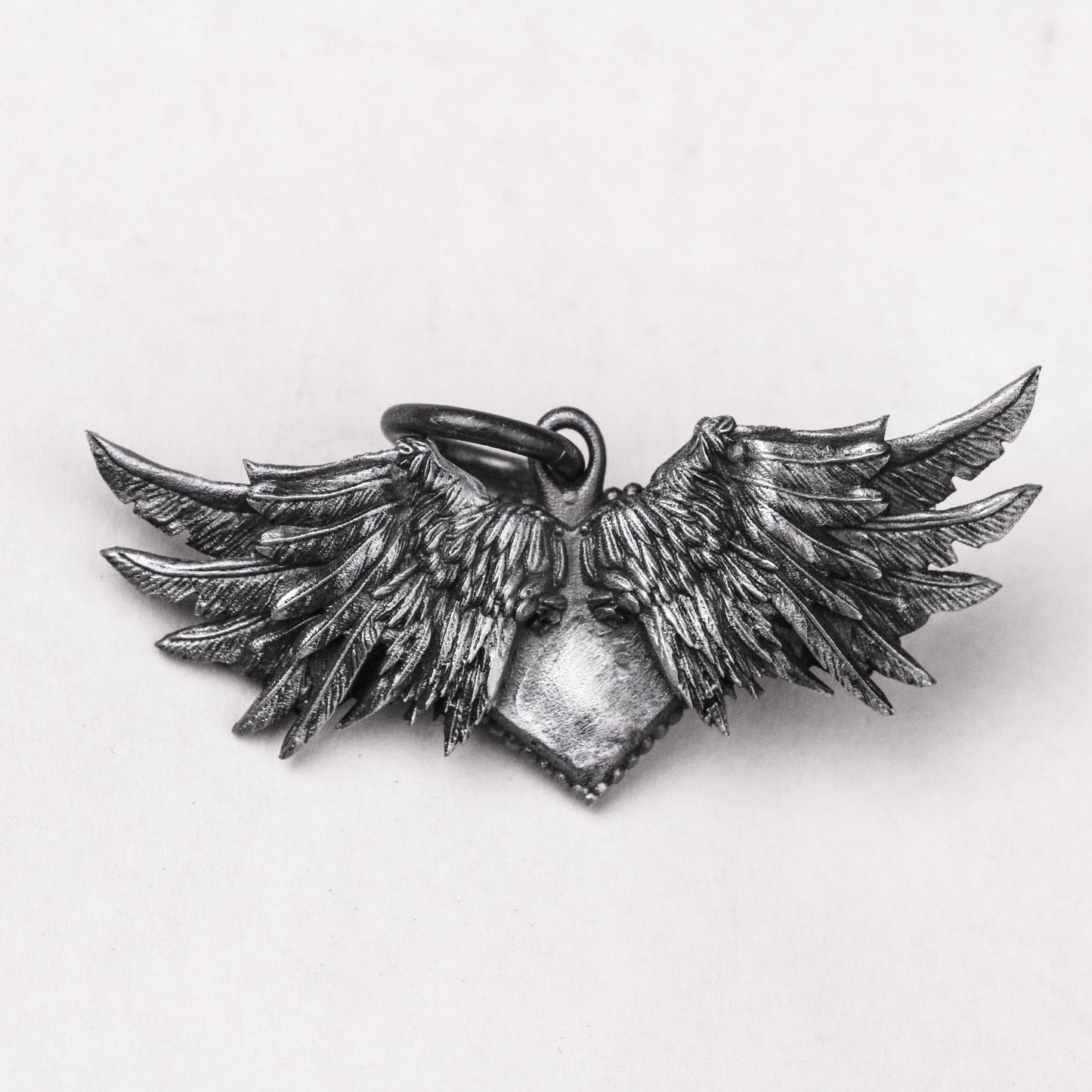 925 Silver Angel Wings Necklace Pendant, Heart Wings Pendant,Angel Wings Pendant Charms,Angel Wings Antique Silver Charms,Wing Heart charm