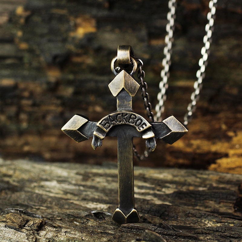 Handmade cross 925 Silver pendant, faith sign, sterling silver solid, handmade, niche personality, Christian faith-Craftsmen made