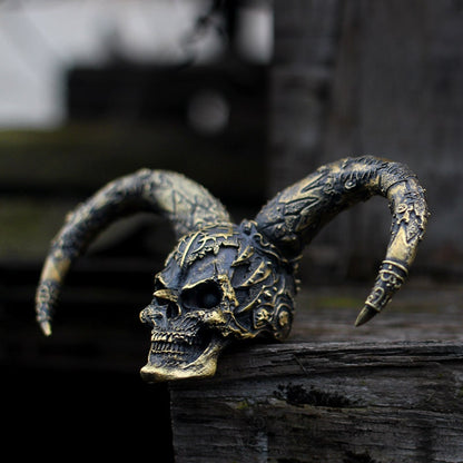 Mystic Harlequin Pendant - Steampunk Brass & Silver Artisan Jewelry - SATANHORN