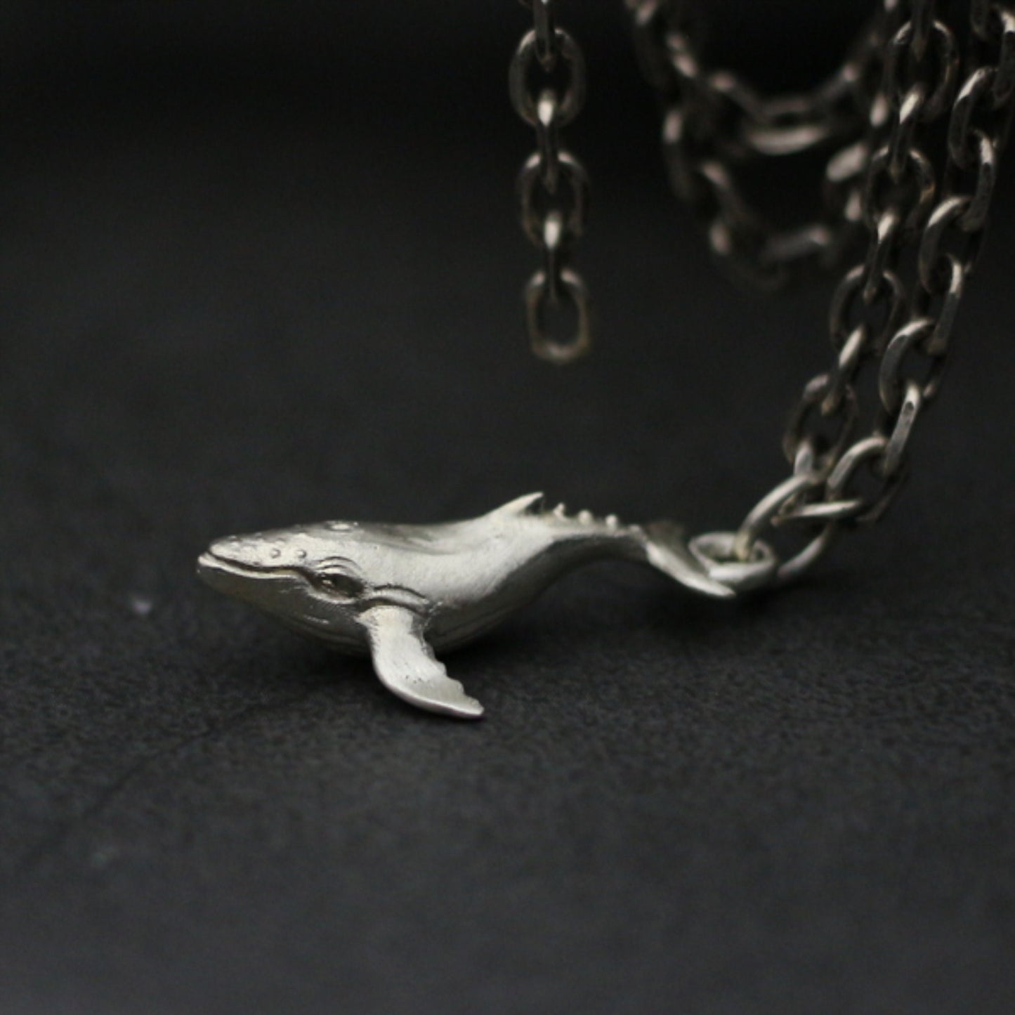 Ocean whale 925 silver pendant necklace, killer whale blue whale silver jewelry silver necklace handmade fish pendant-Craftsman made