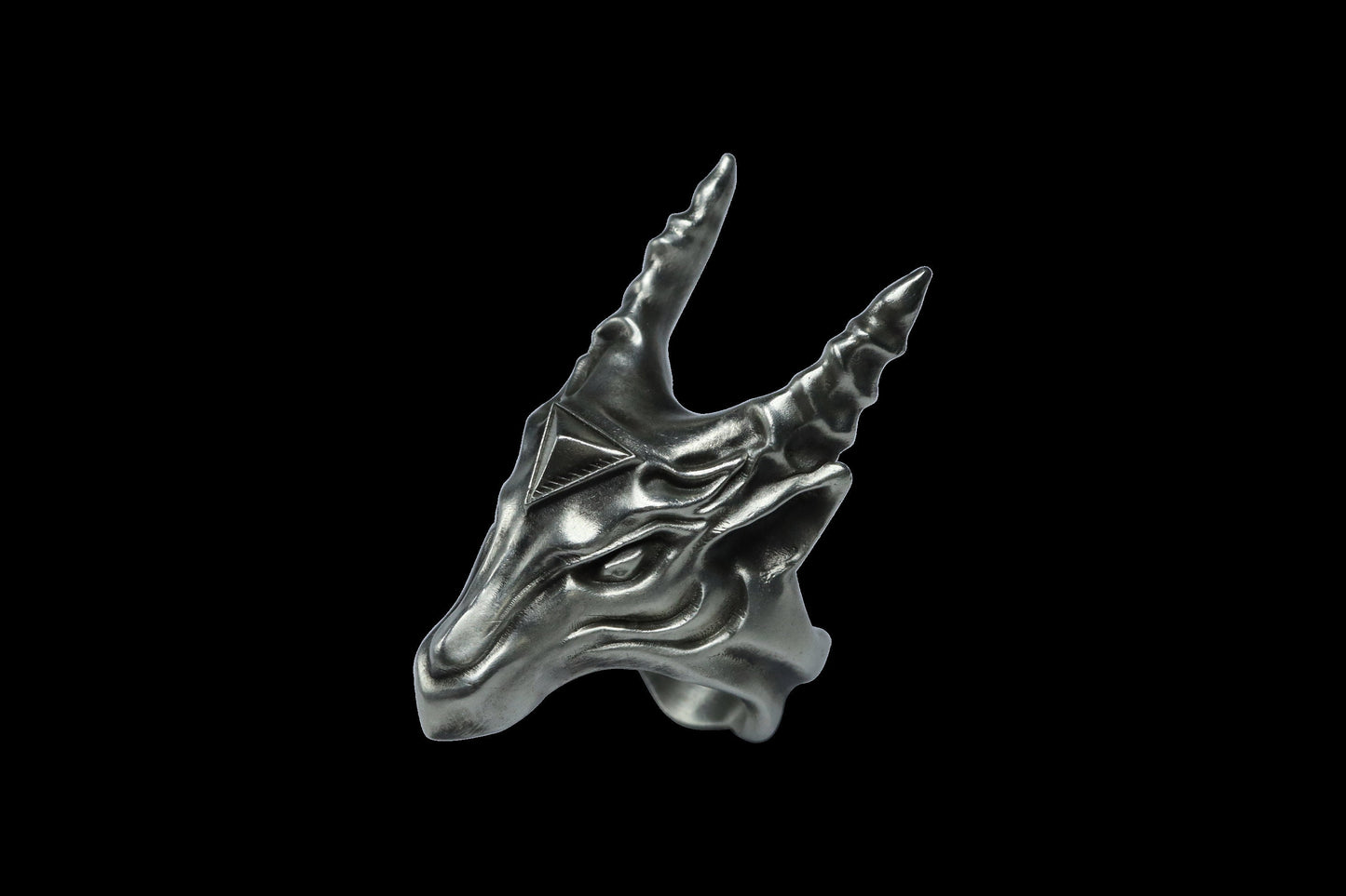 Antelope 925 silver ring, sheep skull silver ring,animal silver ring, natural ring, grassland ring, African animal sheep ring-Craftsmen made