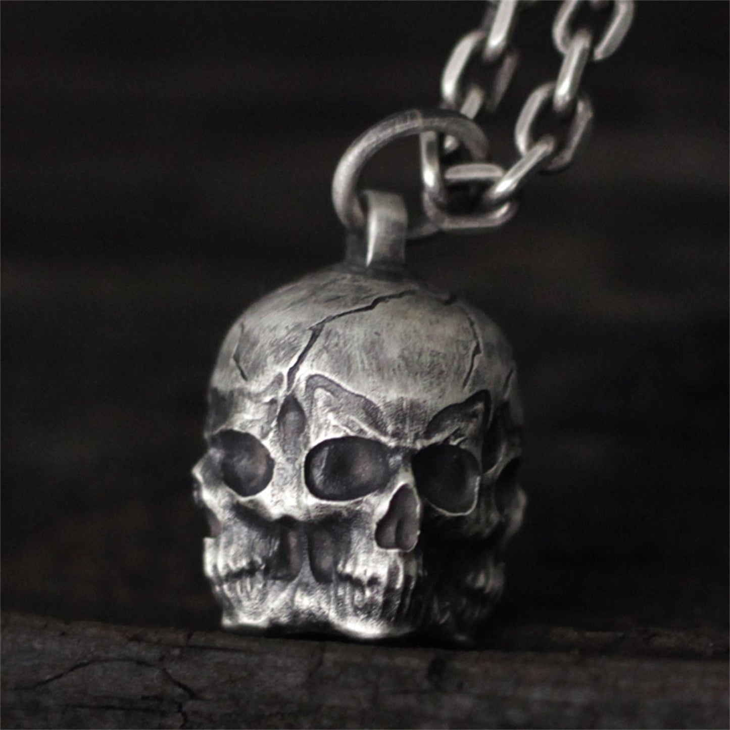 Multi-faceted Skull 925 Silver/brass pendant necklace, variant skull pendant, handmade in 925 sterling silver, brass jewelry- Craftsman made