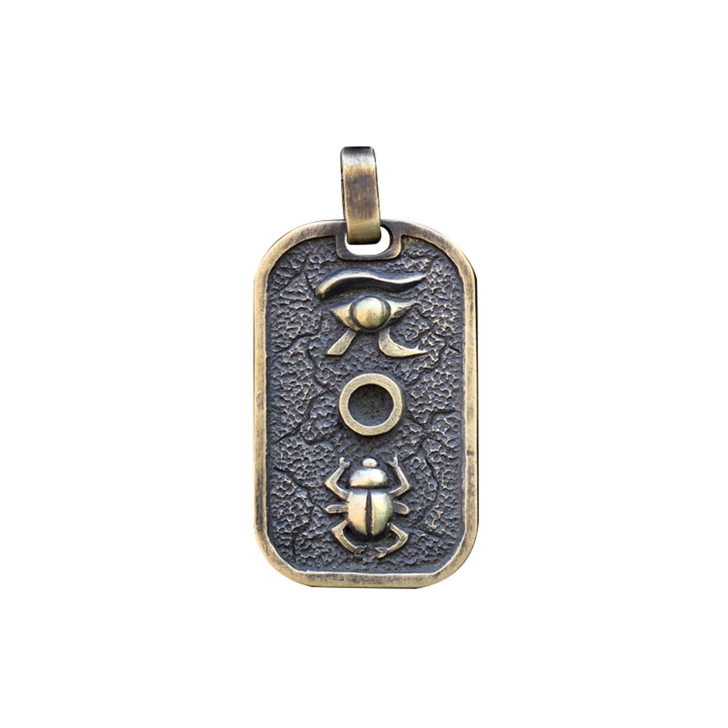 Scarab 925 Silver Pendant Necklace,Sun God Necklace,Eye of Horus Pendant,Army Necklace,Original Design,Personality jewelry-Craftsman made