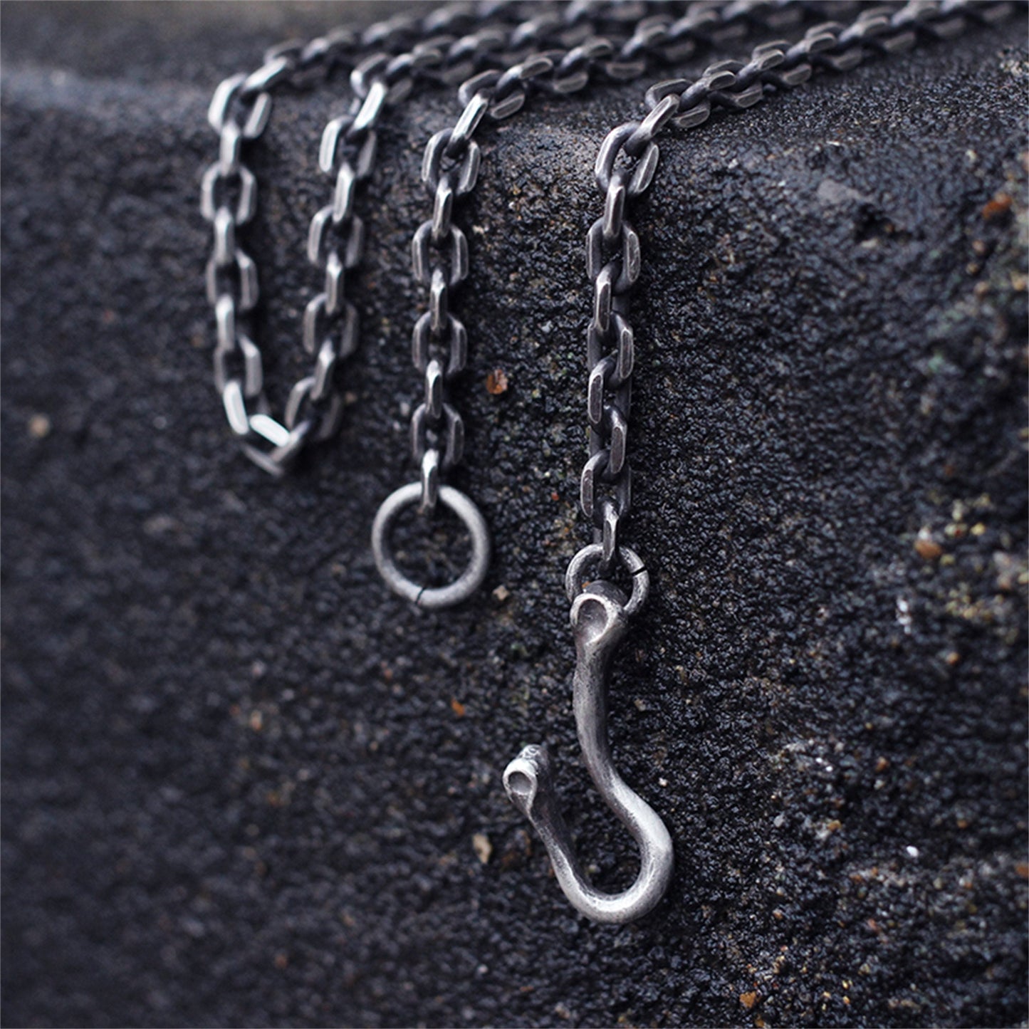 925 Sterling Silver Handmade Necklaces, Men's/Women's Chain, Hook silver chains, and versatile silver chains.-Craftsmen made