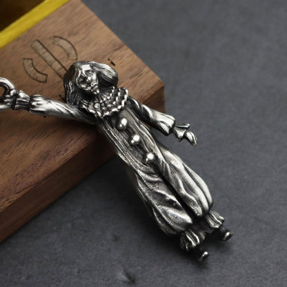 Carnival Master 925 Silver Pendant - Gothic Circus Inspired Handcrafted Necklace