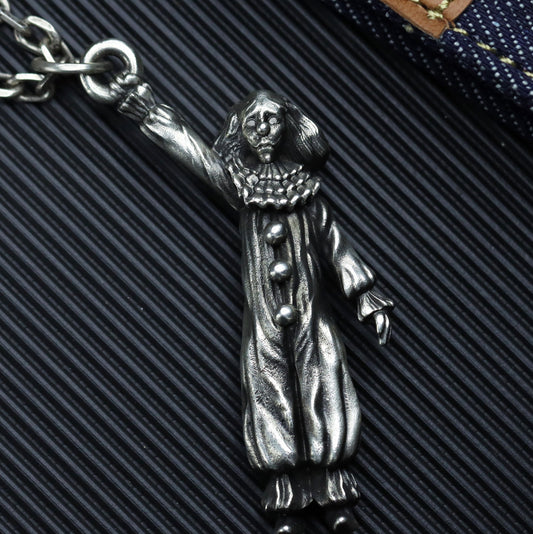 Carnival Master 925 Silver Pendant - Gothic Circus Inspired Handcrafted Necklace