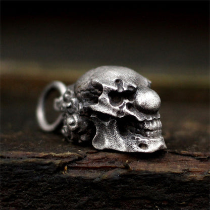 Shadow Phantom Skull Pendant - Dark Art Brass & 925 Silver Statement Jewelry