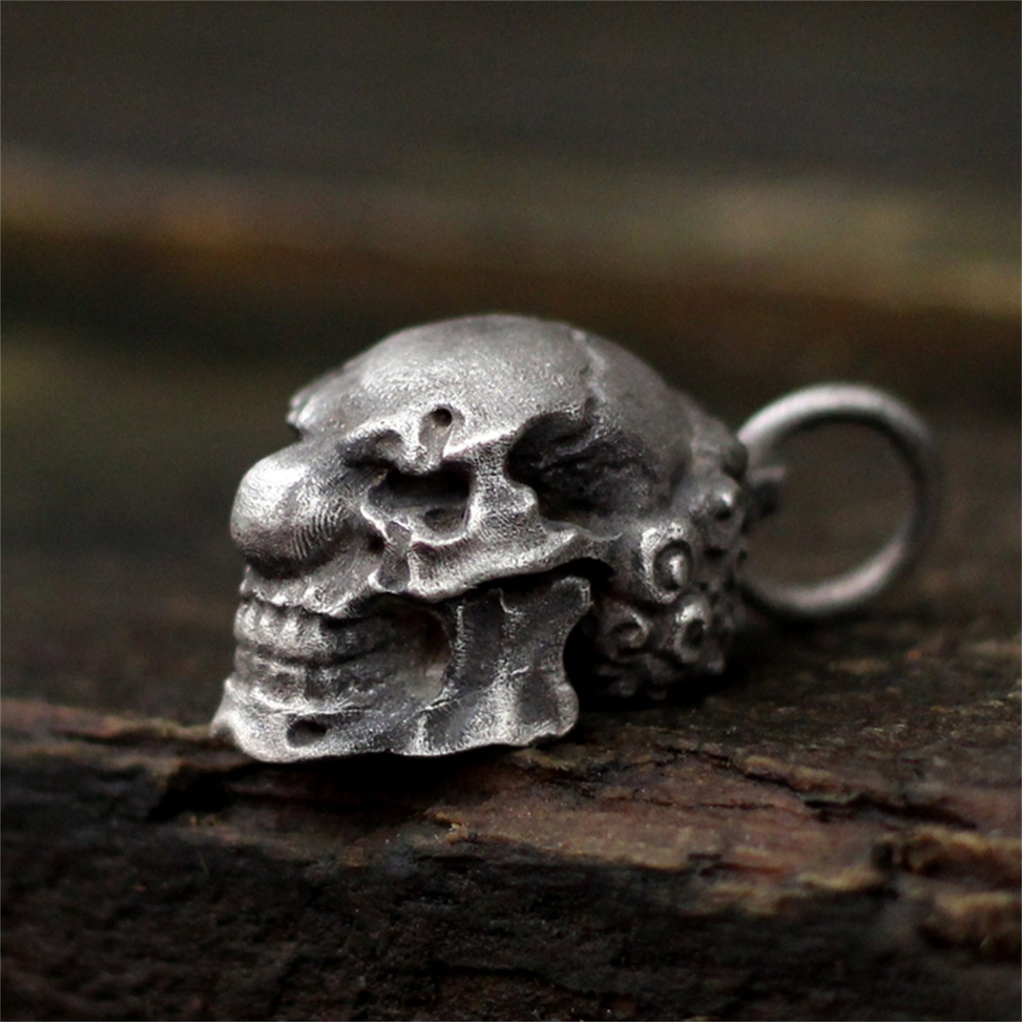 Dark Joker Ghost Face 925 Silver Pendant Necklace,Skull Original Unique Design,Made by Brass/925Silver - Craftsman made