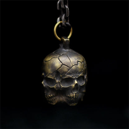 Multi-faceted Skull 925 Silver/brass pendant necklace, variant skull pendant, handmade in 925 sterling silver, brass jewelry- Craftsman made