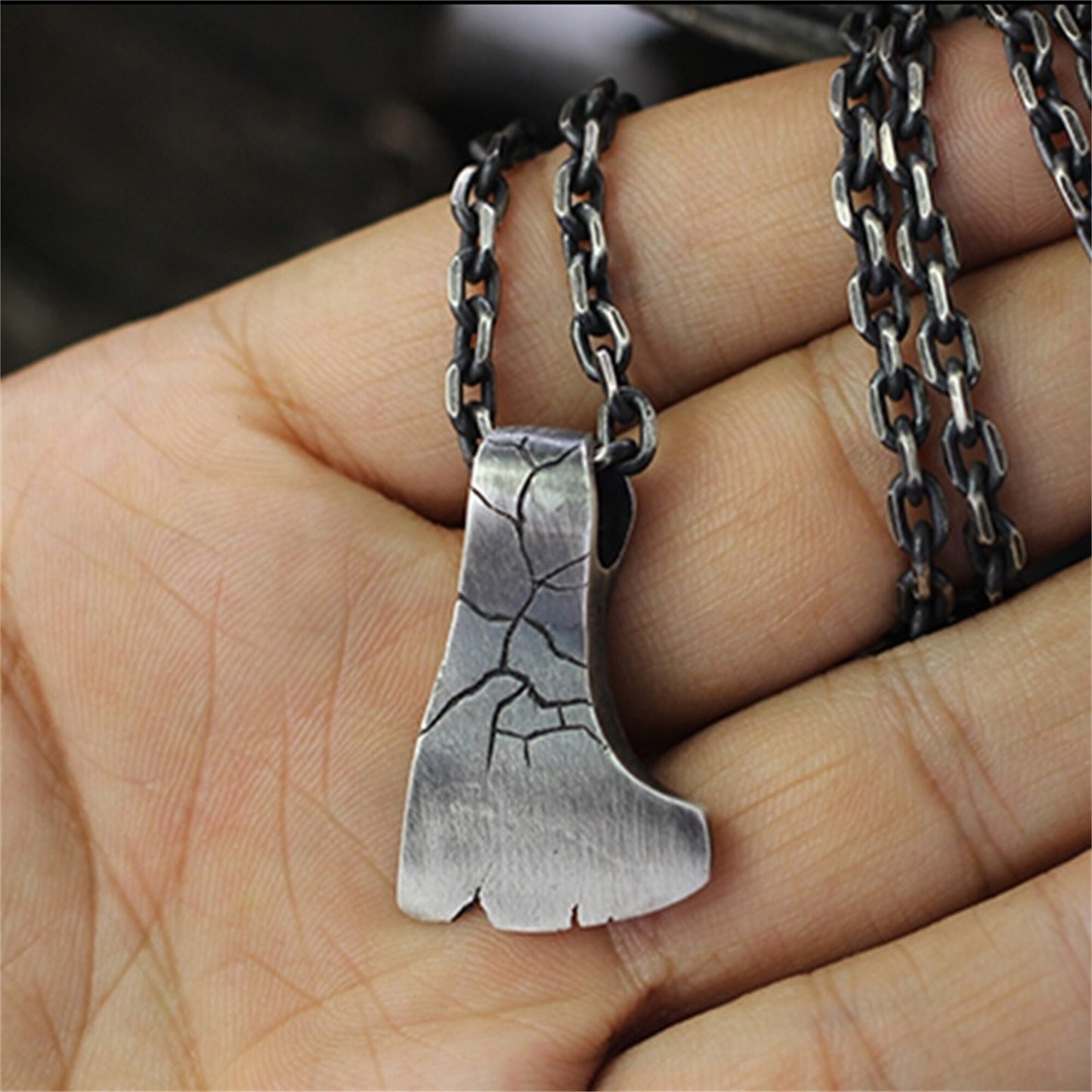 Axe 925 Silver pendant,Silver giant axe,sterling silver jewelry pendant-Craftsman made