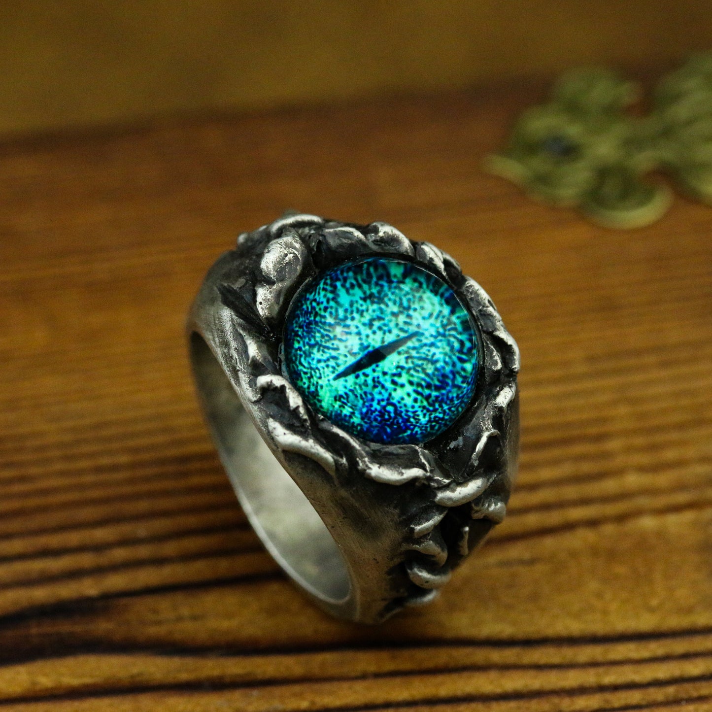 Evil eye 925 silver ring, Ghost eye Silver Ring, Earth eye jewelry-Craftsmen made - SATANHORN