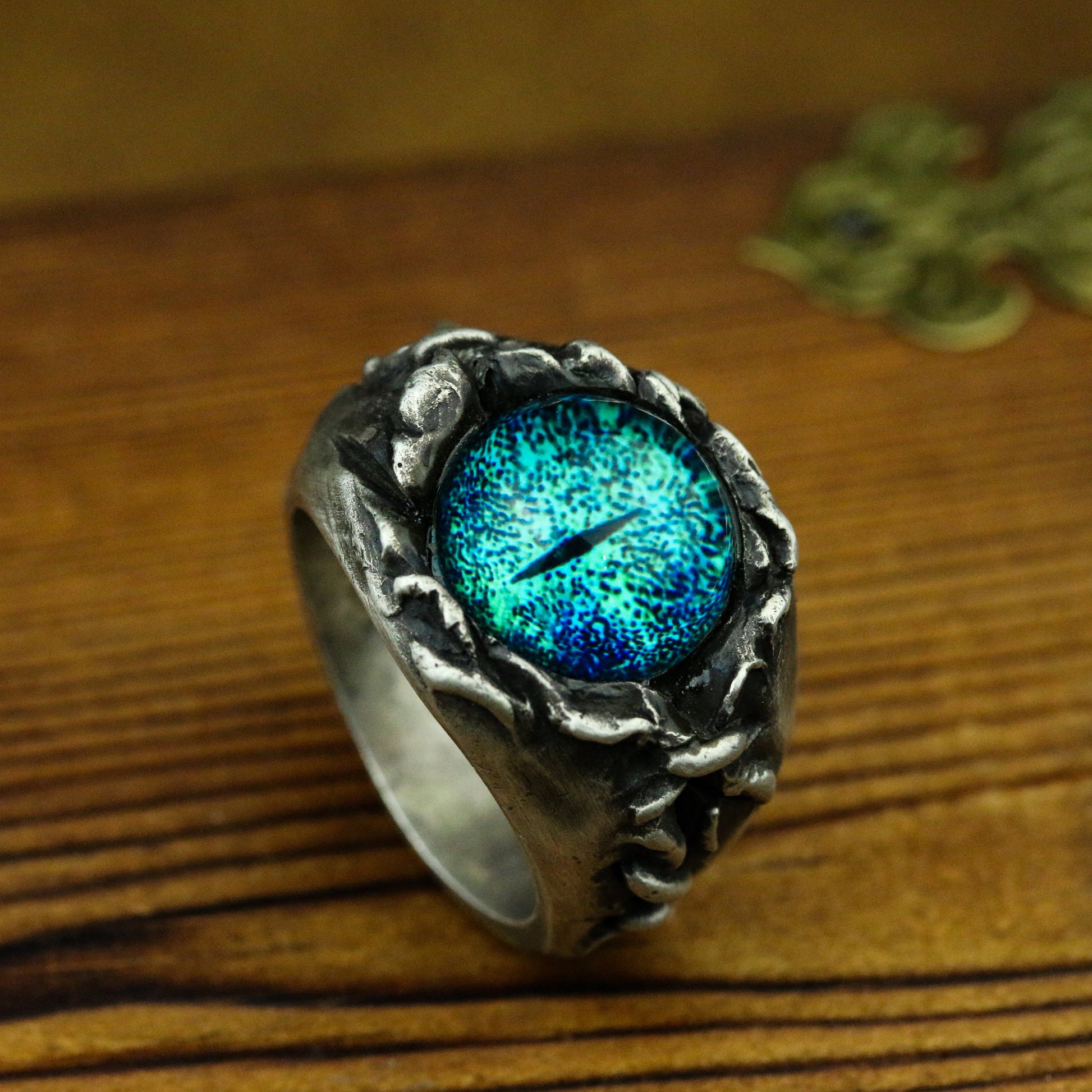 Evil eye 925 silver ring, Ghost eye Silver Ring, Earth eye jewelry-Craftsmen made - SATANHORN