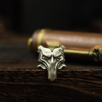Silver Wolf Mask 925 Silver Ring, Wolf King Skull Personality Creative Silver Ring, Vampire Mask Gentleman Ring-Craftsmen made - SATANHORN