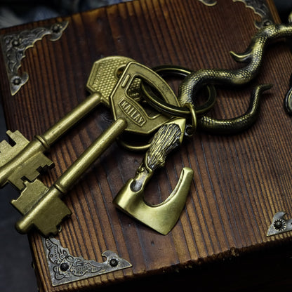 Viking Tomahawk keychain, key pendant, brass accessories-handmade jewelry-Craftsmen made