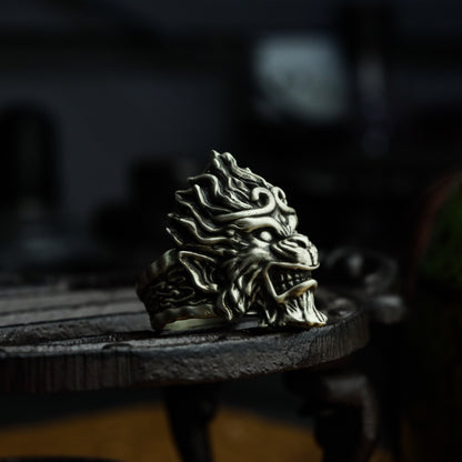Monkey King 925 Silver Ring, Dark myth of Wukong, Journey to the West, myths and legends 925 sterling silver ring-Craftsmen made - SATANHORN