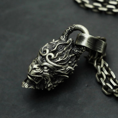 Monkey King 925 Silver Necklace Pendant,Journey to the West,Black Myth：Wu Kong-Craftsmen made