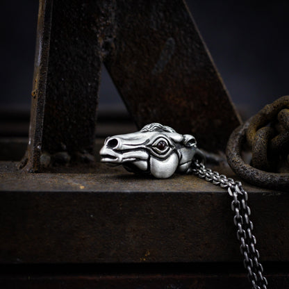 Horse 925 silver pendant, horse head pendant, zebra wild horse exquisite surprise gift-Craftsmen made