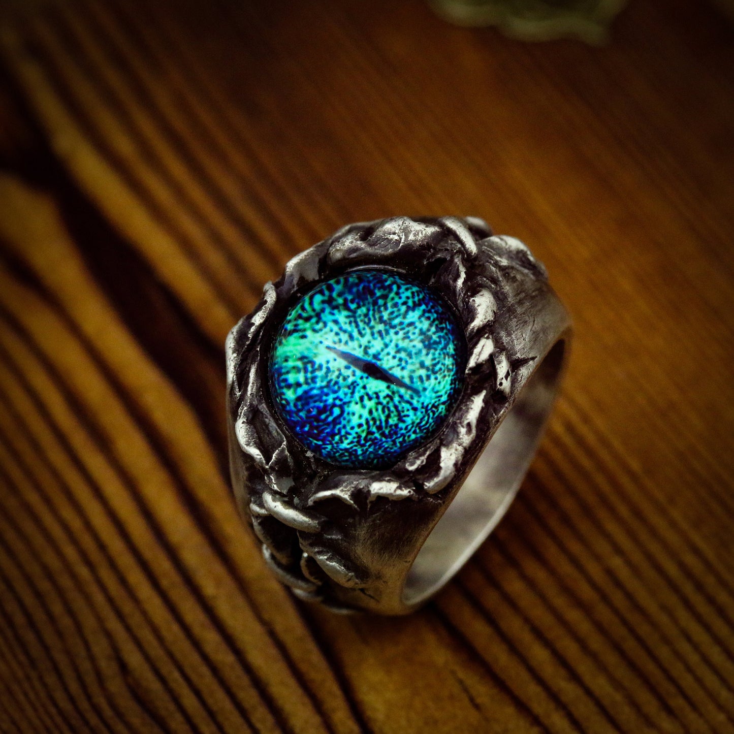 Evil eye 925 silver ring, Ghost eye Silver Ring, Earth eye jewelry-Craftsmen made - SATANHORN