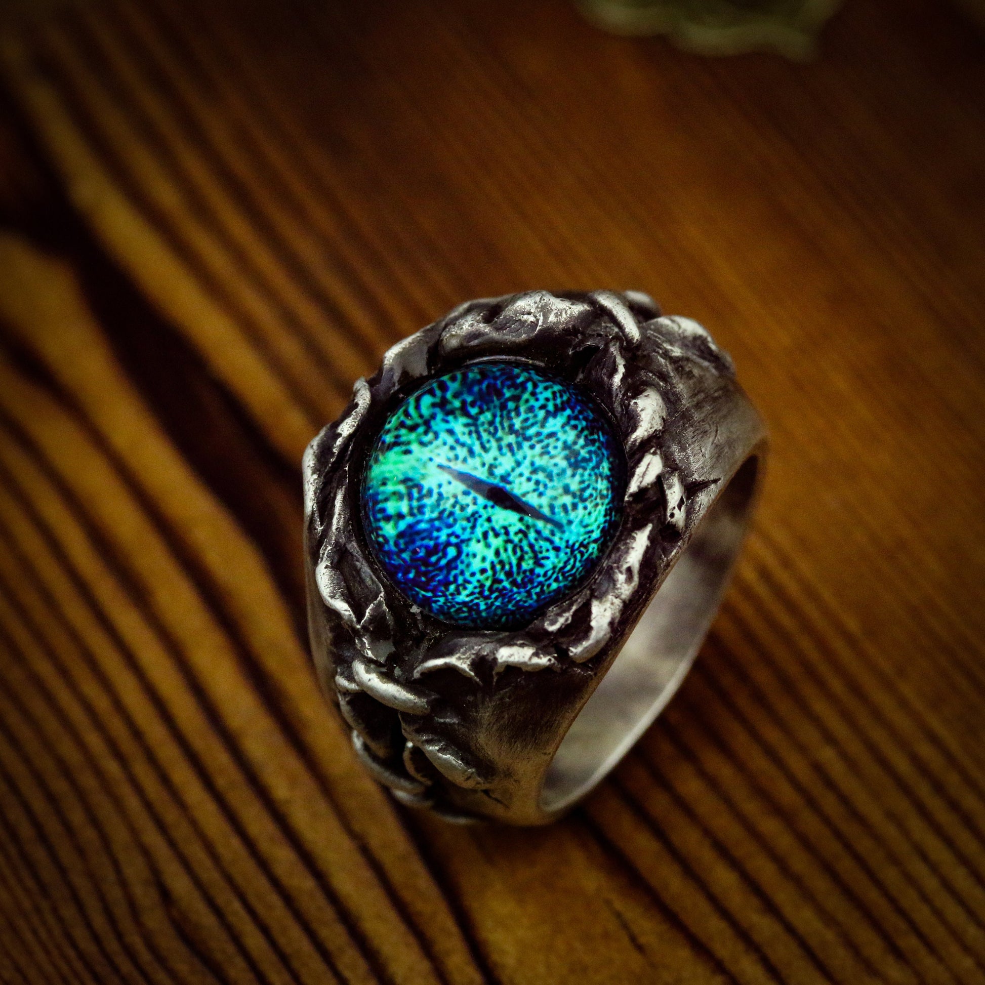 Evil eye 925 silver ring, Ghost eye Silver Ring, Earth eye jewelry-Craftsmen made - SATANHORN