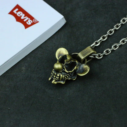 Handmade Big Ear Skull Vintage Mouse Brass Charm/Necklace/Pendant - SATANHORN