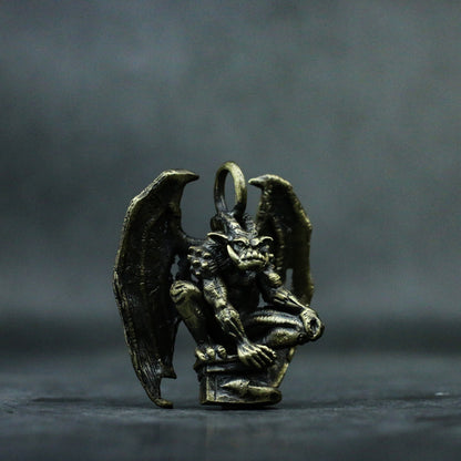 Devil 925 silver necklace pendant, bat wings monster cannibal jewelry, small gift sterling silver personality-crafted by craftsman