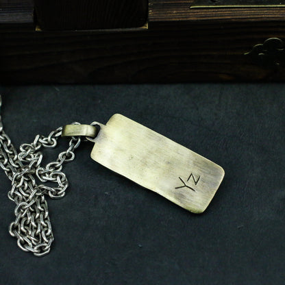 Ghost Face Skull 925 Silver Pendant Tag Necklace, Clown Ghost Face Silver Pendant Necklace, Men's Personality Pendant-Craftsman made - SATANHORN