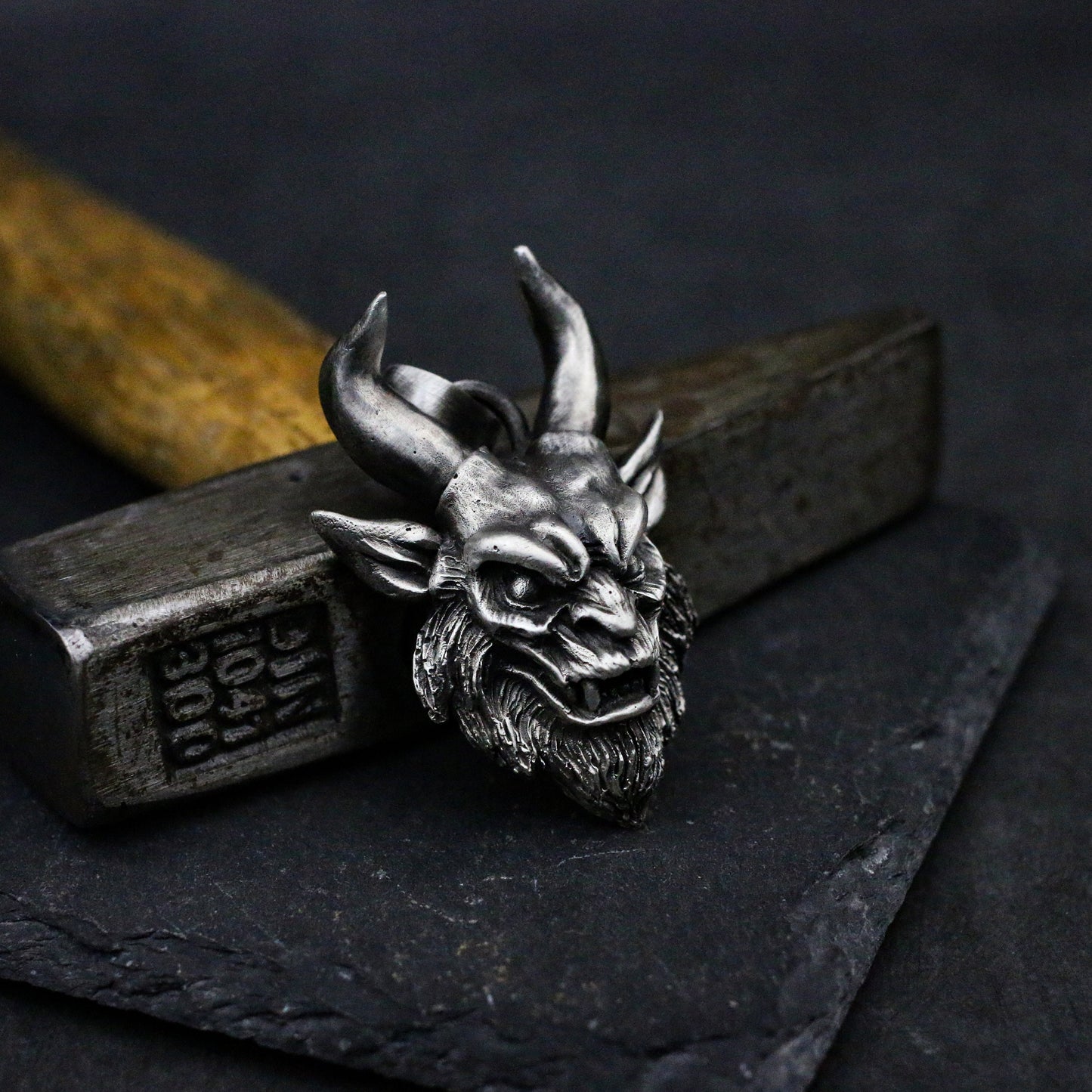 Evil Goat 925 Silver Pendant Necklace, Devil Sheep God Pendant Necklace, Goat Necklace, Pan God Necklace Pendant-Craftsman made