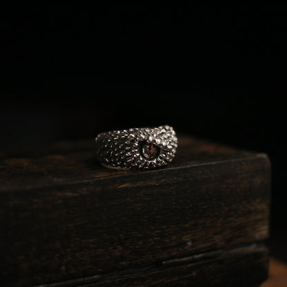 Viper's Eye 925 SilverRing,Ssnake Ruby Ring, Pet Snake Ring, Brass Sterling Silver Personalized Gift-Craftsman - SATANHORN