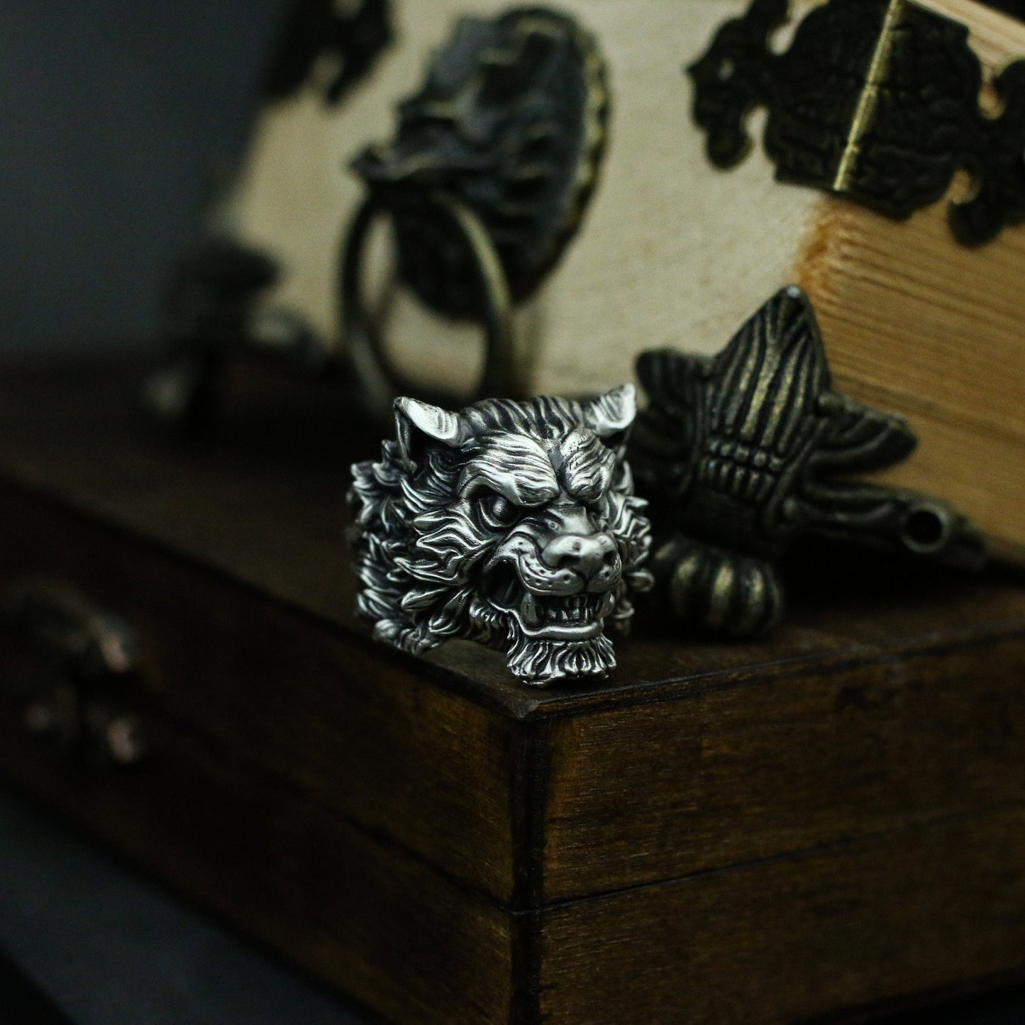 Tiger King 925 Silver Ring, Tiger Ring, Tiger Roaring Mountain Forest, King of Beasts Ring, gifts for men - crafted by craftsmen